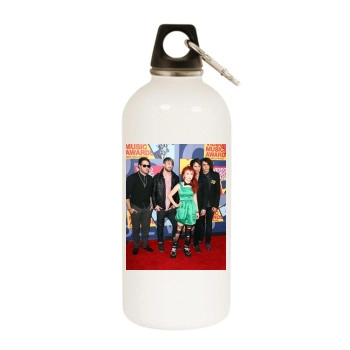 Paramore White Water Bottle With Carabiner