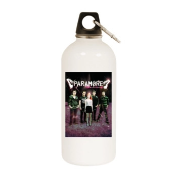 Paramore White Water Bottle With Carabiner