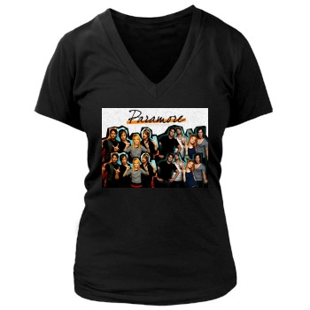 Paramore Women's Deep V-Neck TShirt