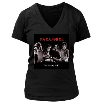 Paramore Women's Deep V-Neck TShirt