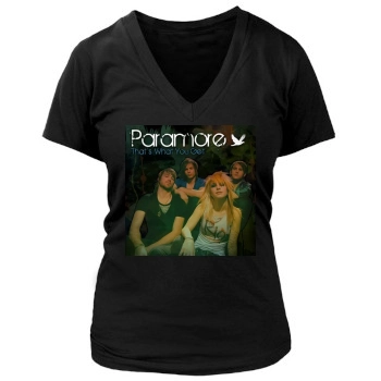 Paramore Women's Deep V-Neck TShirt