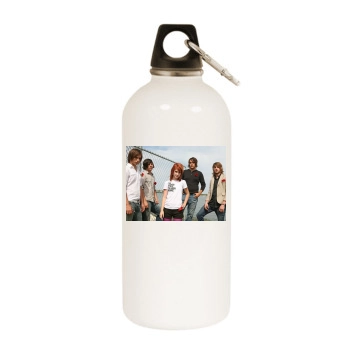 Paramore White Water Bottle With Carabiner