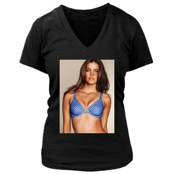 Barbara Palvin Women's Deep V-Neck TShirt