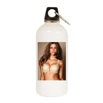 Barbara Palvin White Water Bottle With Carabiner