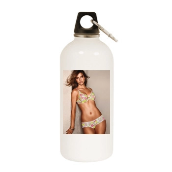 Barbara Palvin White Water Bottle With Carabiner