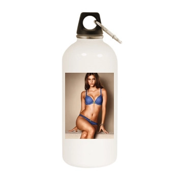 Barbara Palvin White Water Bottle With Carabiner