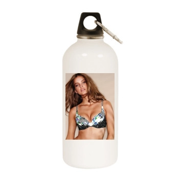 Barbara Palvin White Water Bottle With Carabiner