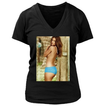 Barbara Palvin Women's Deep V-Neck TShirt