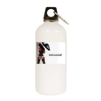 Bianca Beauchamp White Water Bottle With Carabiner