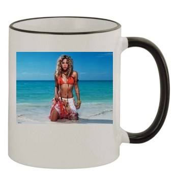 Shakira 11oz Colored Rim & Handle Mug