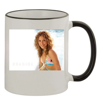 Shakira 11oz Colored Rim & Handle Mug