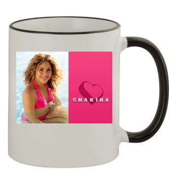 Shakira 11oz Colored Rim & Handle Mug