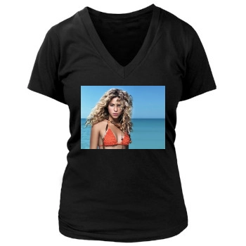 Shakira Women's Deep V-Neck TShirt