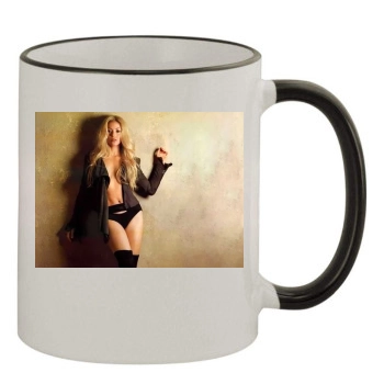 Shakira 11oz Colored Rim & Handle Mug