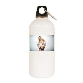 Bar Refaeli White Water Bottle With Carabiner