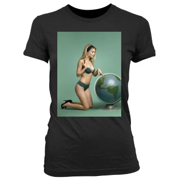 Bar Refaeli Women's Junior Cut Crewneck T-Shirt