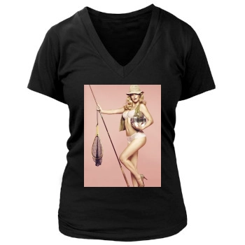 Bar Refaeli Women's Deep V-Neck TShirt