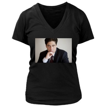 Benicio del Toro Women's Deep V-Neck TShirt