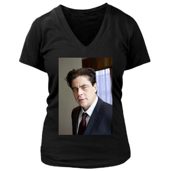 Benicio del Toro Women's Deep V-Neck TShirt