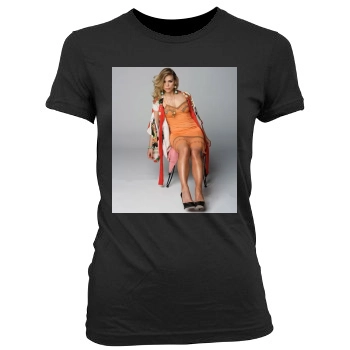 Billie Piper Women's Junior Cut Crewneck T-Shirt