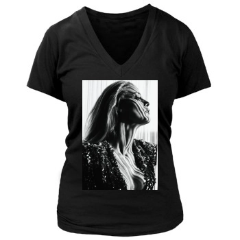 Blake Lively Women's Deep V-Neck TShirt