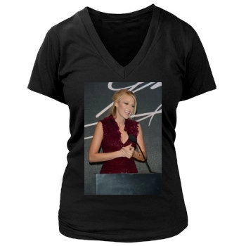 Blake Lively Women's Deep V-Neck TShirt