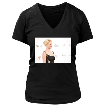 Katherine Heigl Women's Deep V-Neck TShirt