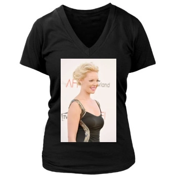 Katherine Heigl Women's Deep V-Neck TShirt