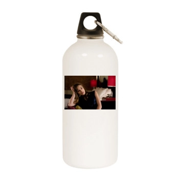 Keira Knightley White Water Bottle With Carabiner