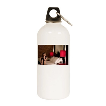 Keira Knightley White Water Bottle With Carabiner