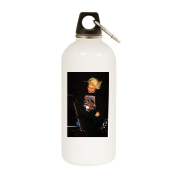 Madonna White Water Bottle With Carabiner