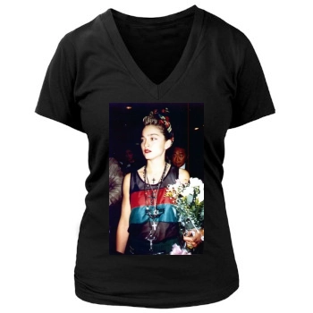 Madonna Women's Deep V-Neck TShirt