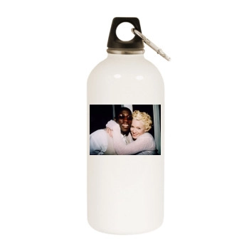 Madonna White Water Bottle With Carabiner