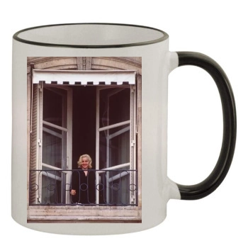 Madonna 11oz Colored Rim & Handle Mug