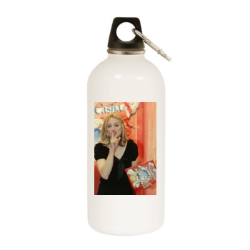 Madonna White Water Bottle With Carabiner