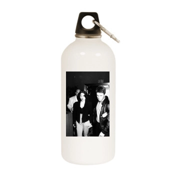 Madonna White Water Bottle With Carabiner