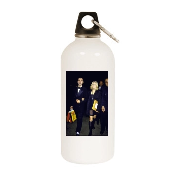 Madonna White Water Bottle With Carabiner