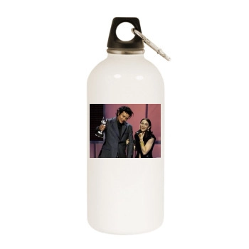 Madonna White Water Bottle With Carabiner