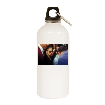 Madonna White Water Bottle With Carabiner