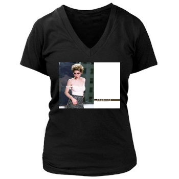 Madonna Women's Deep V-Neck TShirt