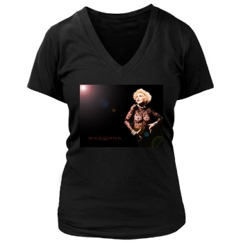 Madonna Women's Deep V-Neck TShirt