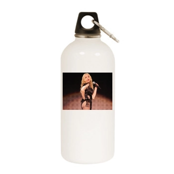 Madonna White Water Bottle With Carabiner