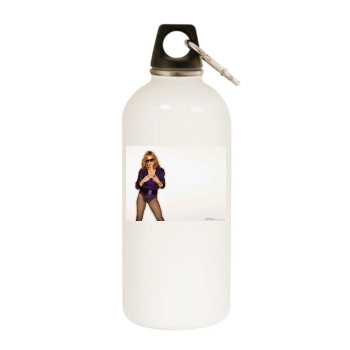 Madonna White Water Bottle With Carabiner