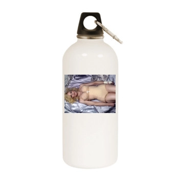 Madonna White Water Bottle With Carabiner