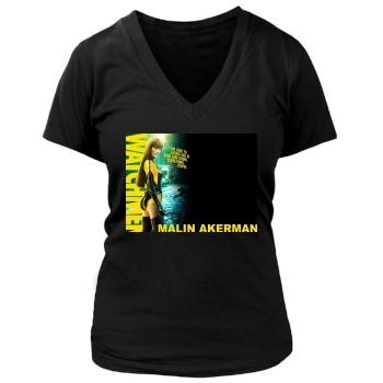 Malin Akerman Women's Deep V-Neck TShirt