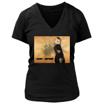 Malin Akerman Women's Deep V-Neck TShirt