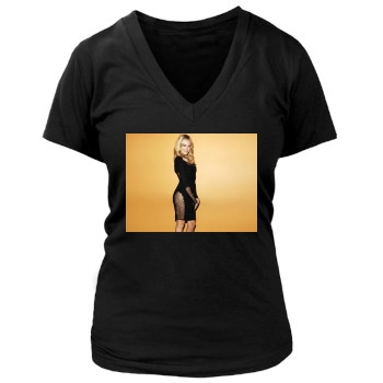 Malin Akerman Women's Deep V-Neck TShirt