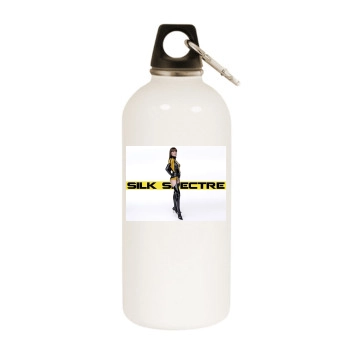 Malin Akerman White Water Bottle With Carabiner