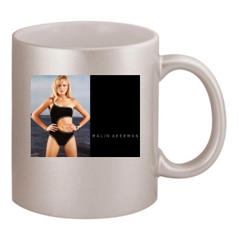 Malin Akerman 11oz Metallic Silver Mug