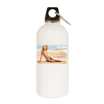 Malin Akerman White Water Bottle With Carabiner